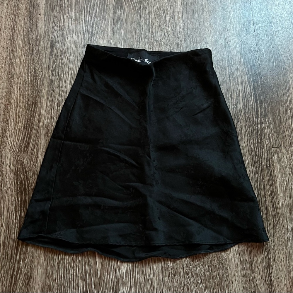 Realisation par black silk skirt xxs